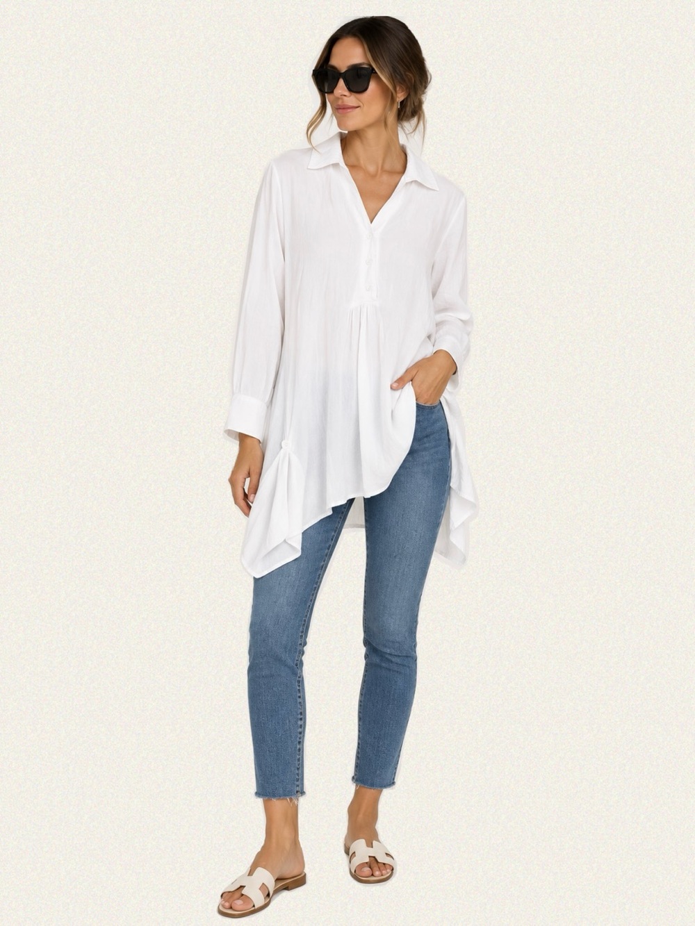Stella Carakasi Button Back Asymmetrical Tunic